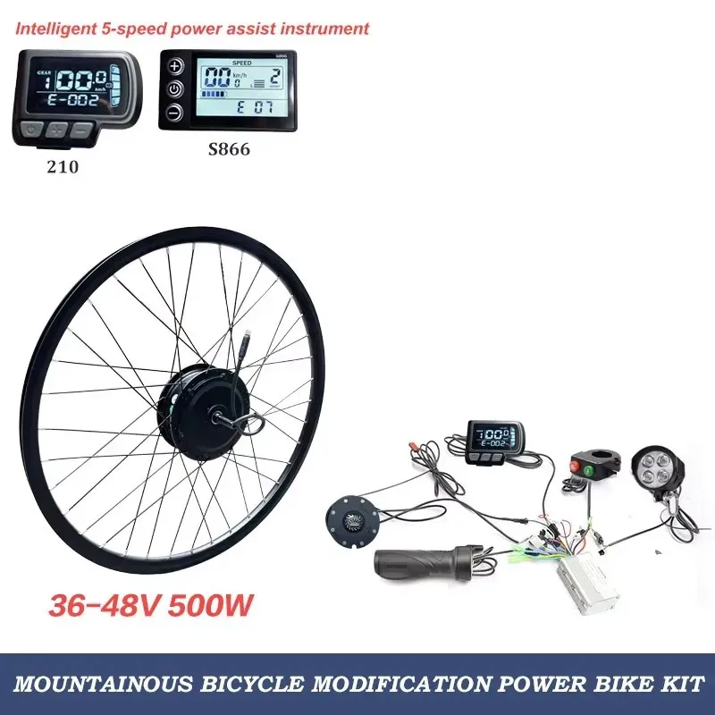 

Electric Bike kit with ebike electric bicycle kit 20 26'' 27.5 700C 500W Front Rear Electric Wheel Hub Motor