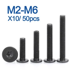 10/ 50pcs M2 M2.5 M3 M4 M5 M6 Zinc Plated 304 Stainless Steel CM Six-Lobe Torx Ultrathin Super Low Flat Wafer Head Bolt Screw