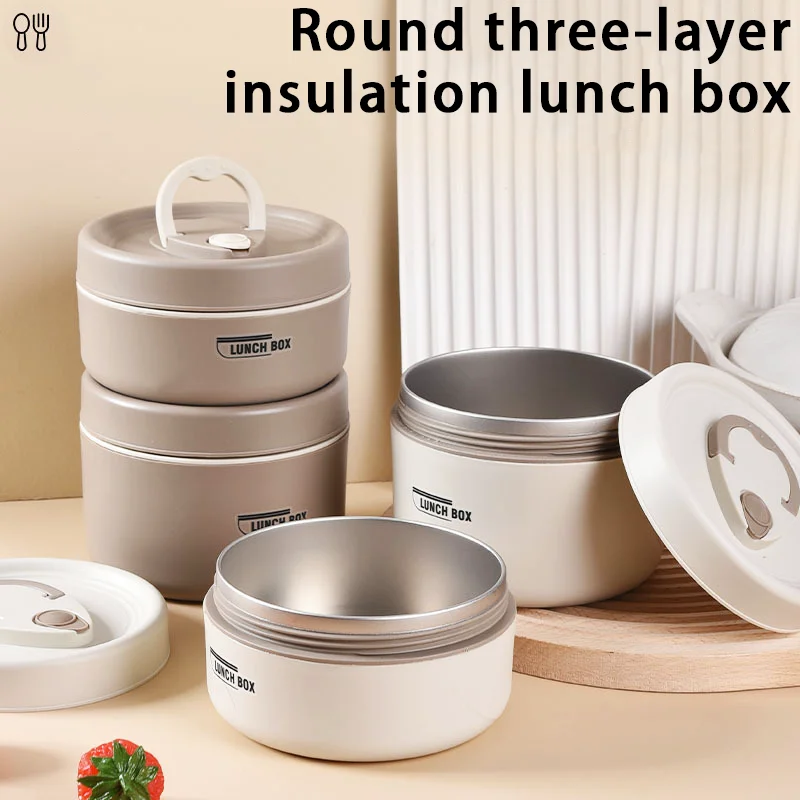 

Stainless Steel Insulation Lunch Box Office Worker With Rice Sealed Student Multi-Layer Lunch Box Independent Microwave Oven
