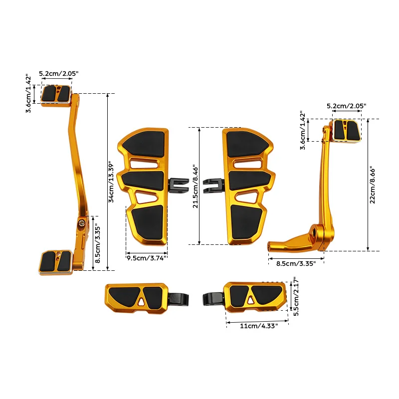 Footpegs Floorboards Shifter Peg Pedal Kit Fit For Harley Softail Standard FXST 20-24 Low Rider FXLR 18-20 Street Bob FXBB 18-24