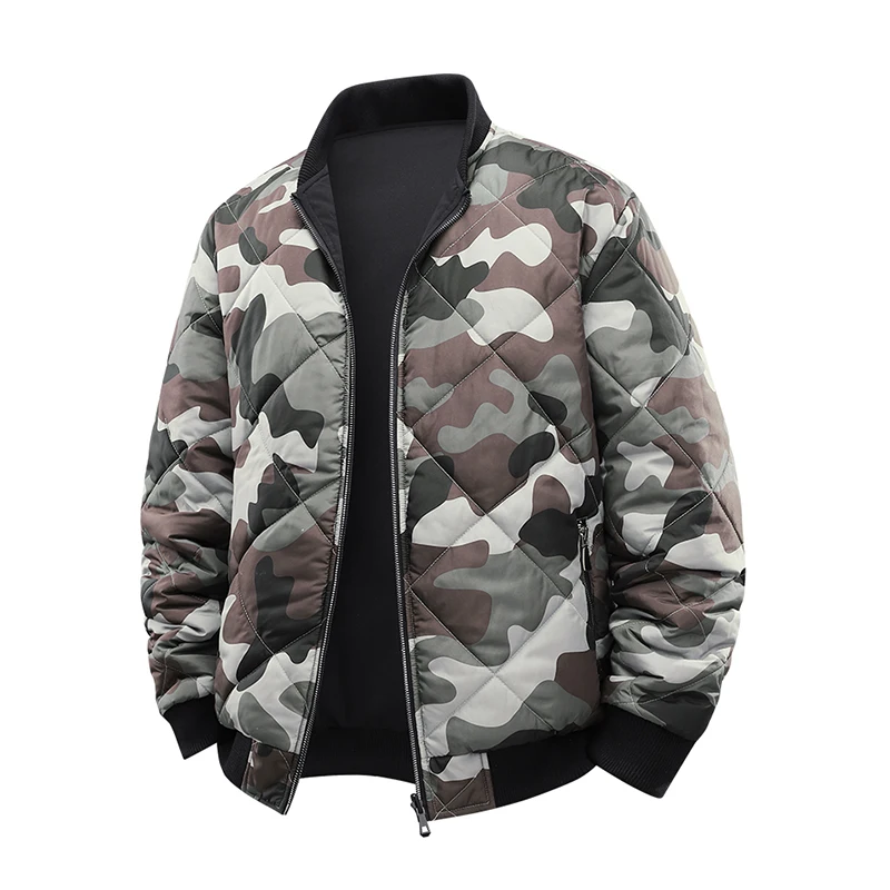 Winter Fashion False Two Piece Men Coat New Keep Warm Thicken Hooded Jacket Outdoors Windproof Comfortable Casual Printing Parka