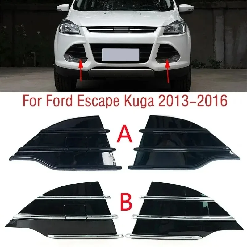 جديد 2013 2014 2015 2016 ل Kuga سيارة Foglamp غطاء محرك السيارة المصد الأمامي الضباب ضوء غطاء المصباح إطار الكروم تقليم الضباب