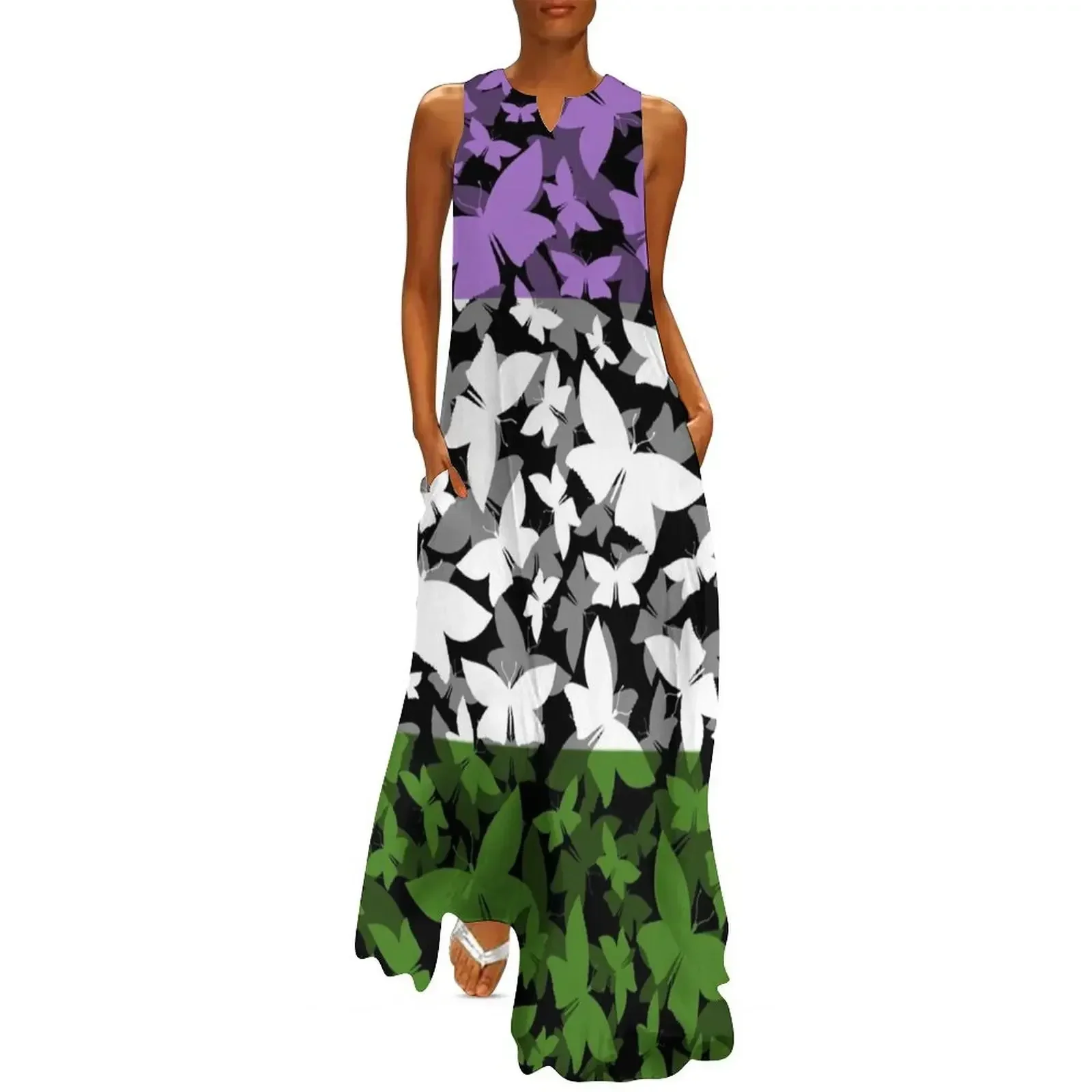 

Veil of Butterflies, Pride Series - Genderqueer Long Dress evening dresses luxury 2025 bandage dress sexy dress for women