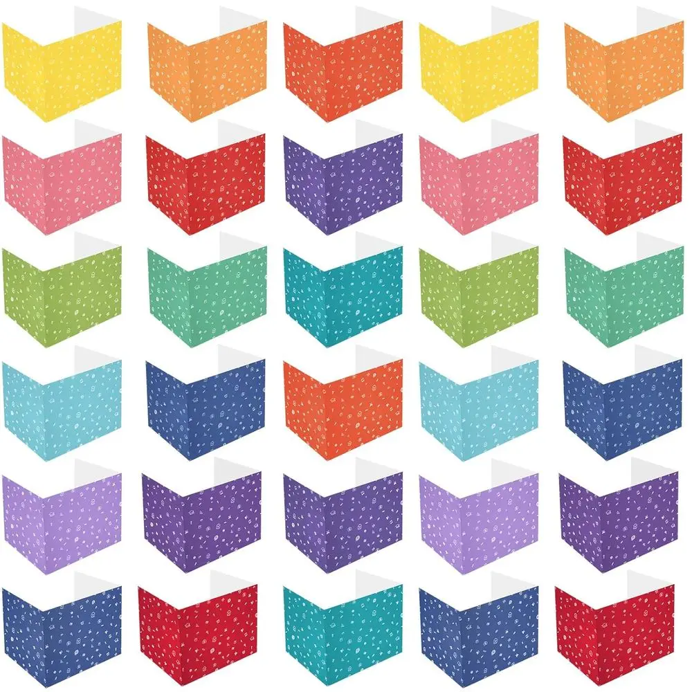 

Sherr 30 Pcs School Privacy Boards Bulk for Student Colored Desk Trifold Divider Panels Privacy Partition Folders for School Stu