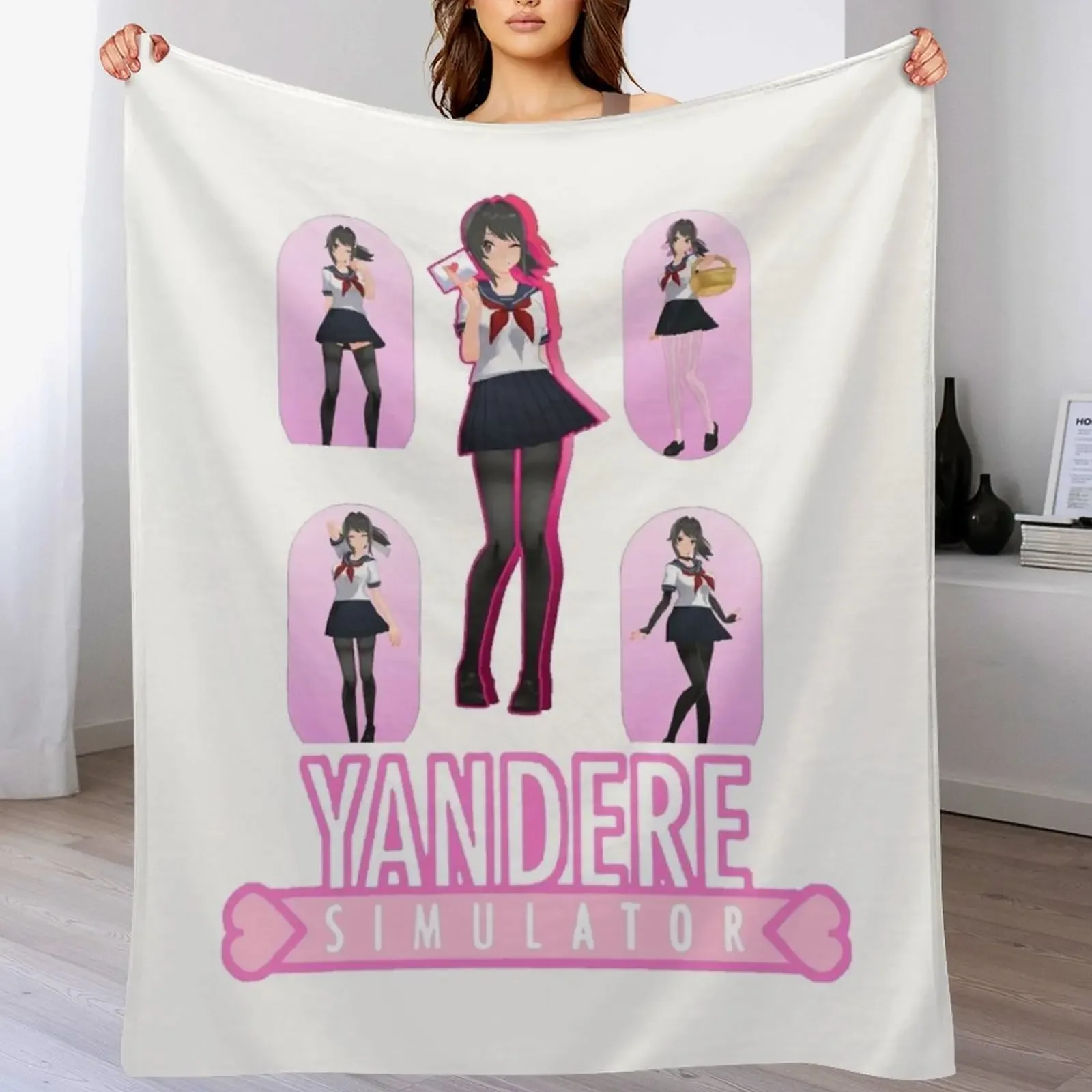 

yandere simulator-yandere sim-yandere simulator yandere simulator Throw Blanket Baby Fashion Sofas Blankets
