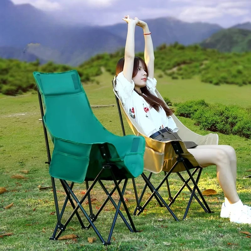 

Armchair Backrest Camping Chair Outdoor Portable Foldable Camping Chair Fishing Relaxing Cadeira De Acampamento Camping Supplies