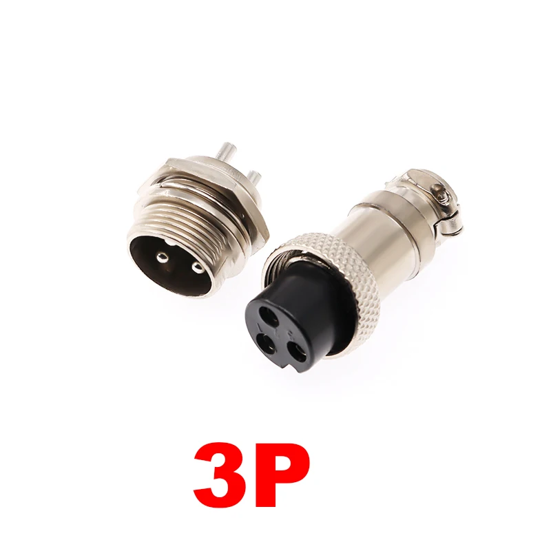 1 Set GX16 Aviation Plug Socket Connector 2 3 4 5 6 Pin Electric Scooter eBike Charging Charger Plug Male & Female Wire Panel