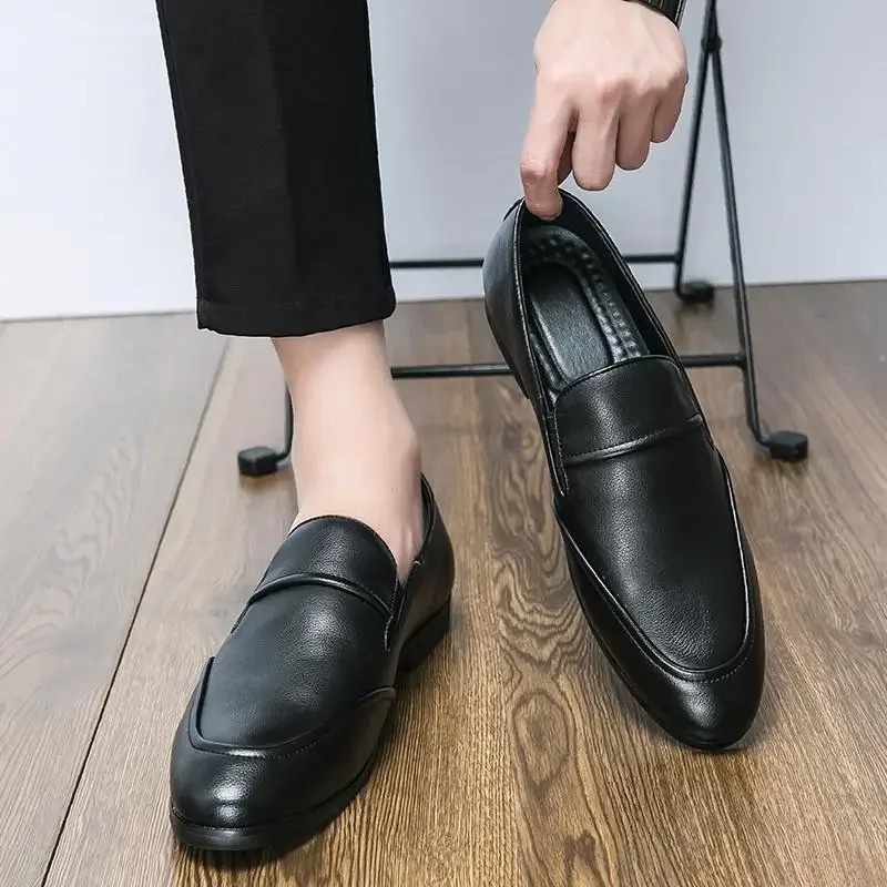 Men's Front Lace-up Oxford Shoes Outdoor Dress Shoes Leisure Moccasins Luxury Italian Dress Shoes