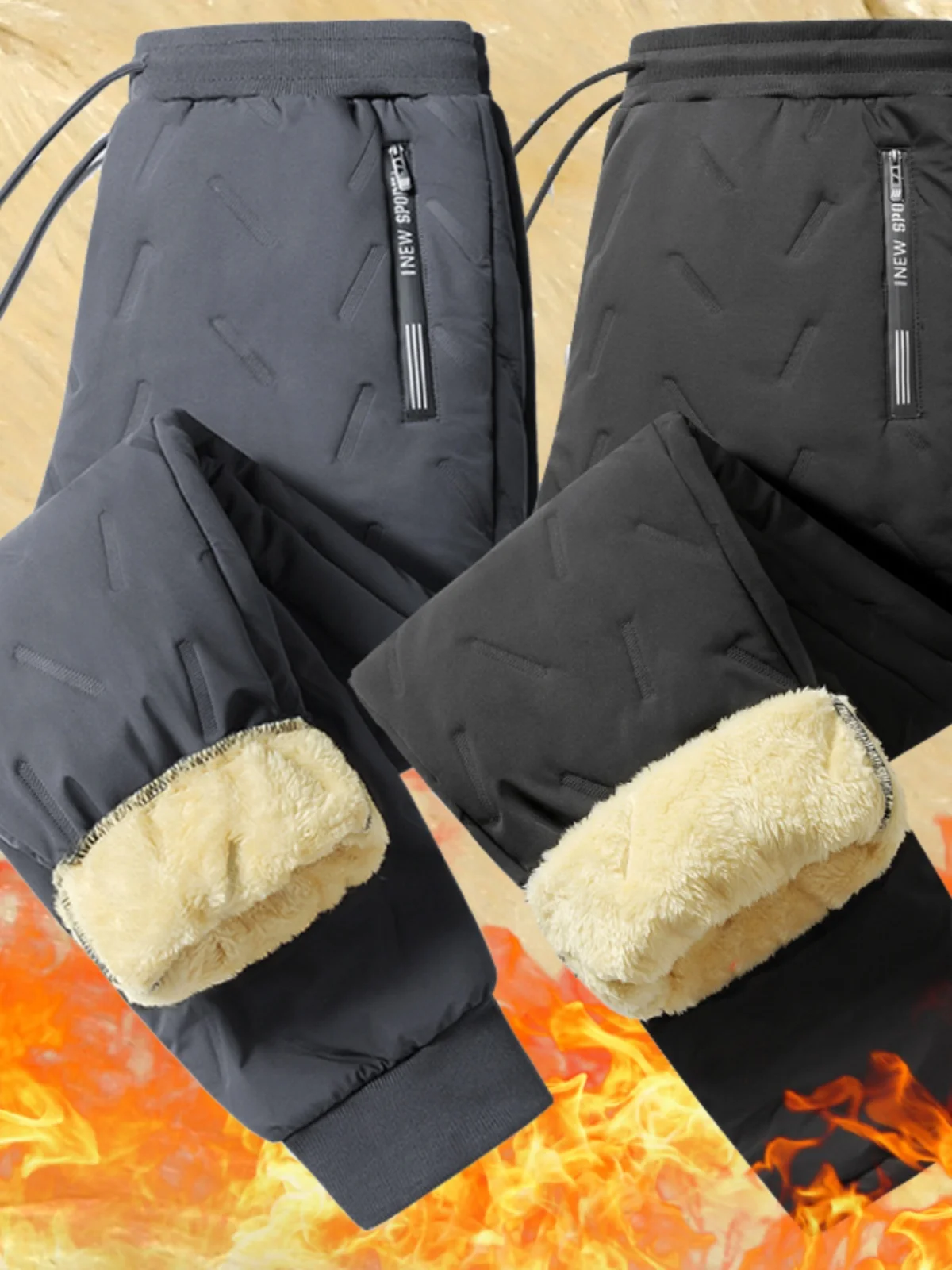 

Новые зимние мужские бархатные брюки из ягненка, уличные повседневные свободные ветрозащитные теплые брюки для молодежи, модные брюки