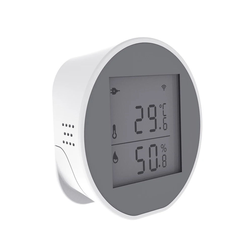 Temperature Humidity Sensor LCD Screen Indoor Hygrometer Thermometer Detector Automatic Alarm Smart Life App Control