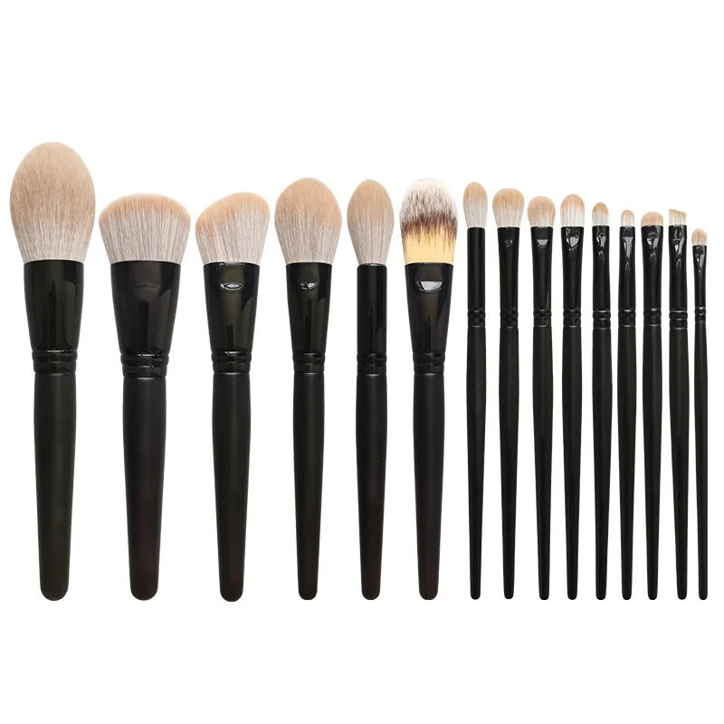 15 Piece Soft Makeup Brush Set With Concealer Blush And Powder Brushes Professional Face Tool Kit For Daily And Salon Use