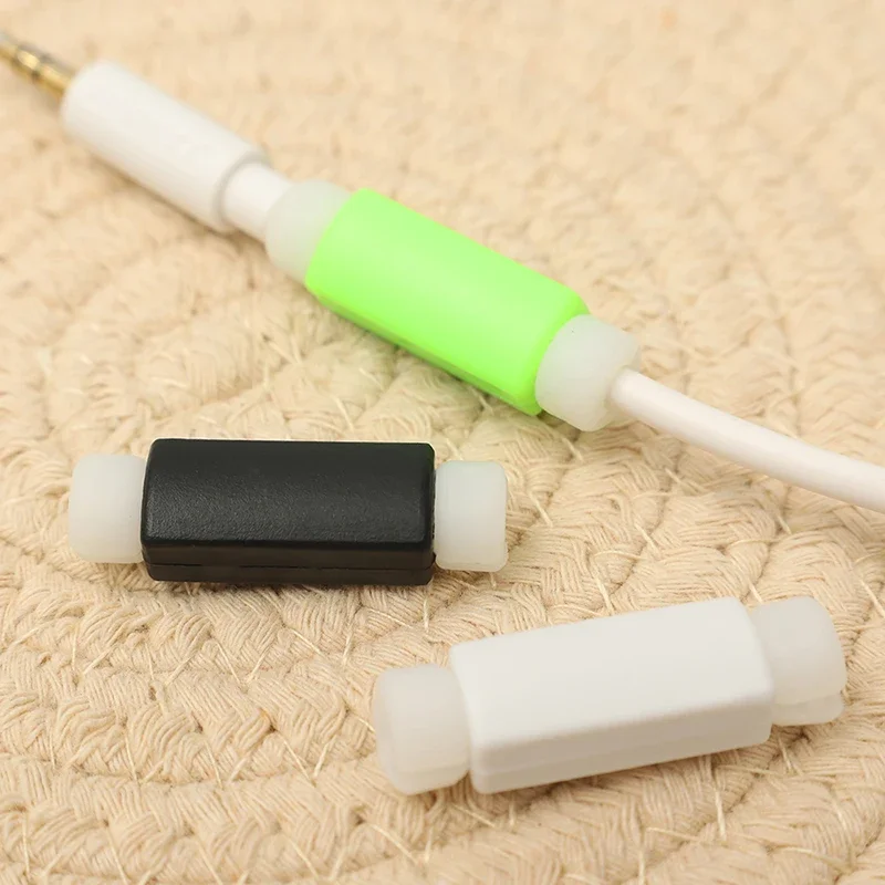 1-10PCS Silicone Cable Protector Earphone Headphone Protective Cover Phone Charging Cable Data Cord Organizer Management