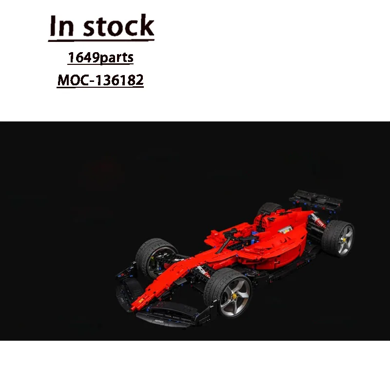 MOC-136182RedF1Formula Sport Auto sportive da corsa Building Blocks Modello1649PartsMOC Creativo Ragazzi Bambini CompleannoBuilding Blocks Giocattolo