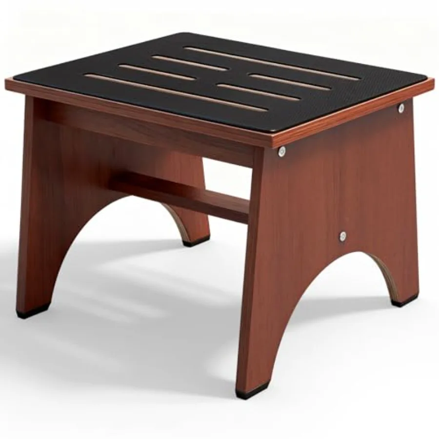 One Step Stool for Adults Seniors with Non-Slip Rubber Steppg Feet Heavy Duty Platform Step Stools for Bathroom Bedroom Kitchen