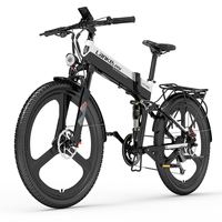 LANKELEISI Foldable Electric Bicycle 12.8Ah Lithium Battery City Road E-bike 500W 48V XT750 Sports Edition Bike XT750