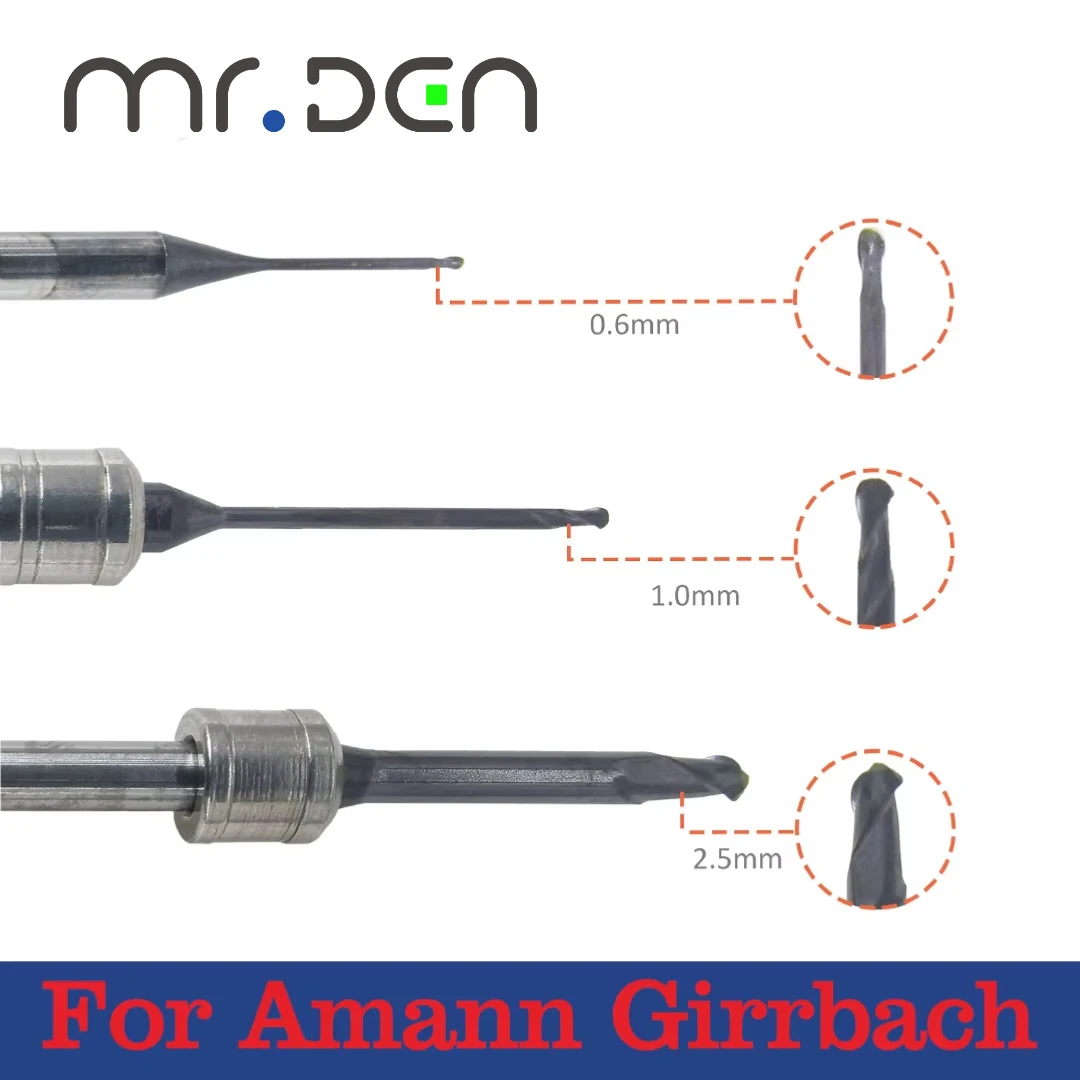 5pcs MR DEN Dental Milling Burs For Amann Girrbach Ceramill Mikro 4X 5X IC Motion 2 Systems for Dental Lab