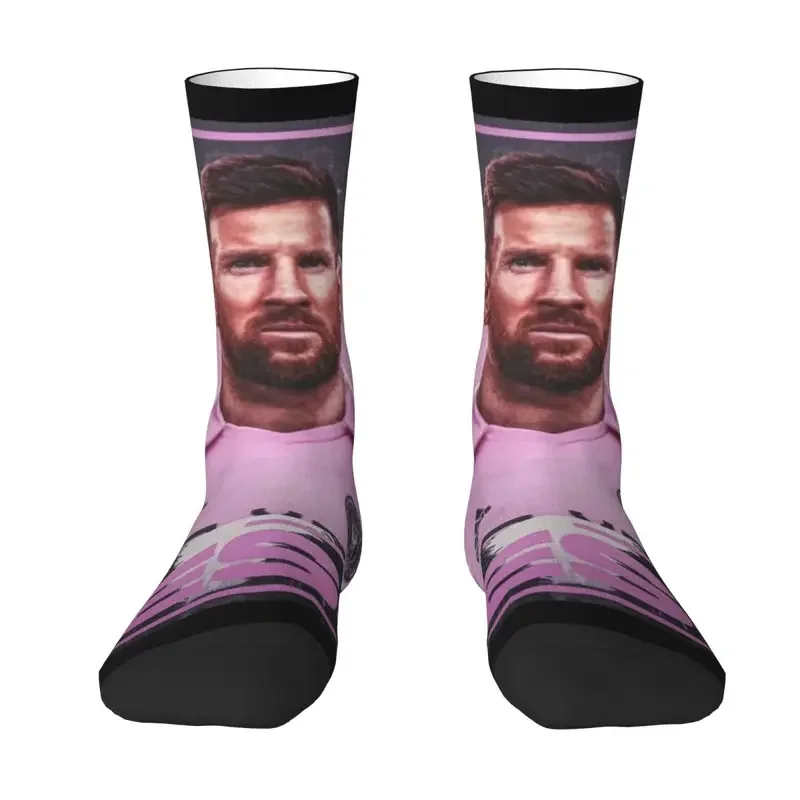 New Male Men Socks Crazy Messis 10 Football Argentina Sock Polyester Sport Women's Stockings Spring Summer Autumn Winter