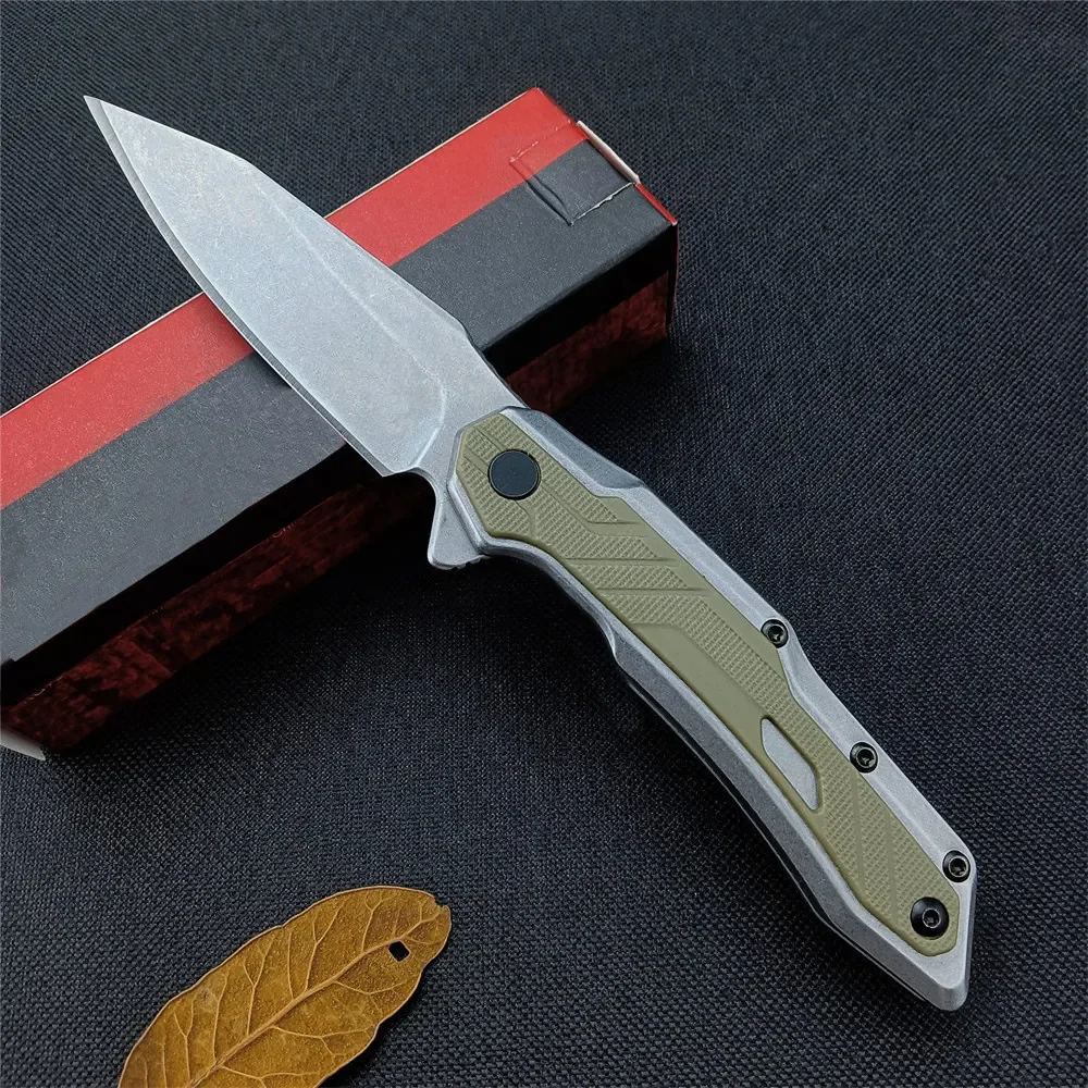 

KS Starter Series 1369 Folding Knife 8Cr13Mov Blade G10 Handle Tactical Camping Fishing Hunting EDC Knives for Men Gift