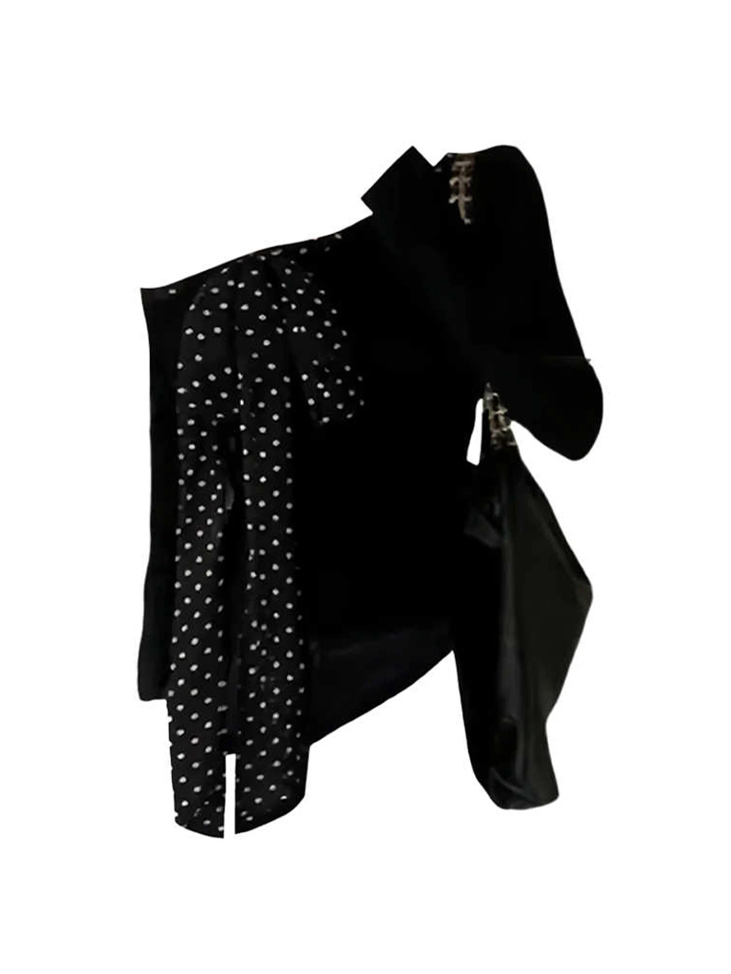 

Women's Black Gothic Lace-up T-shirt Y2k Gyaru Tee Top Vintage Aesthetic Long Sleeve T-shirts 2000s Emo Fashion Clothes Autumn