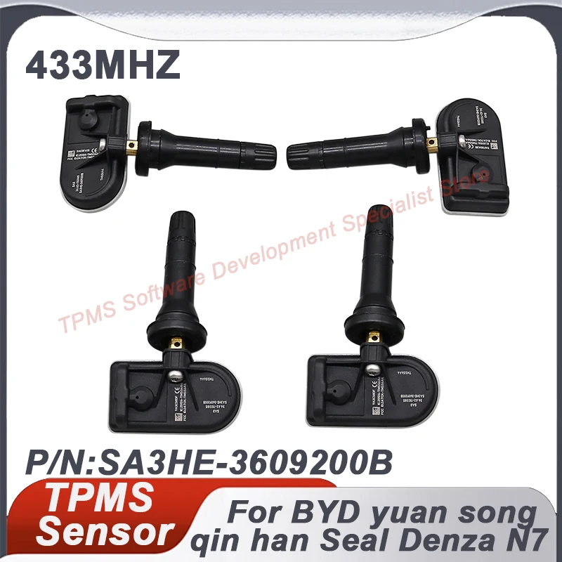 

SA3HE-3609200B Tire Pressure Sensor TPMS Sensor For BYD Song Pro yuan qin han Seal 07 06 DM-i DENZA‌‌ N7 N8 D9 433MHZ 1/4PCS