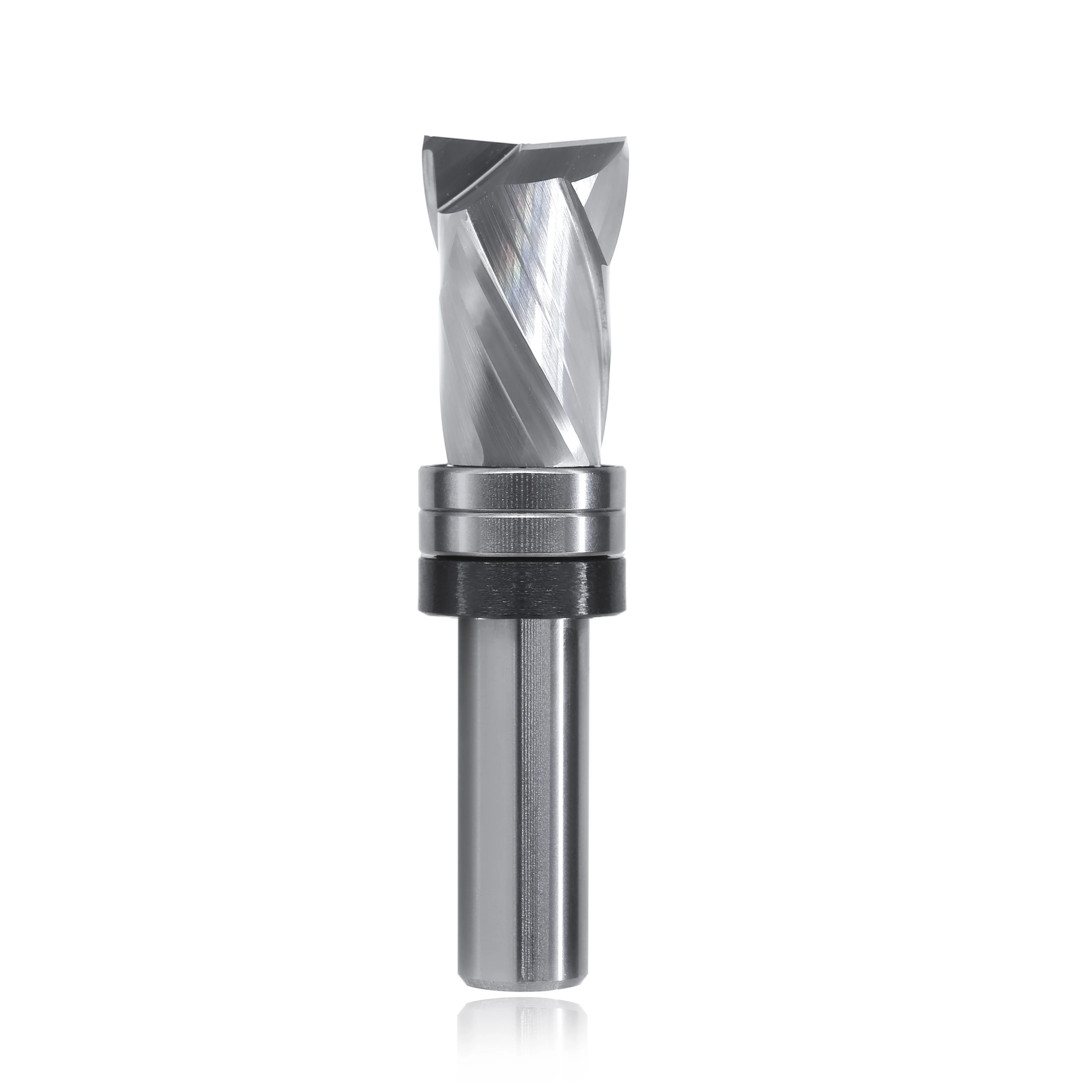 Solid Carbide Compression Flush Trim Router Bits Shank Bearing for Wood Template Pattern Trimming - 1/2