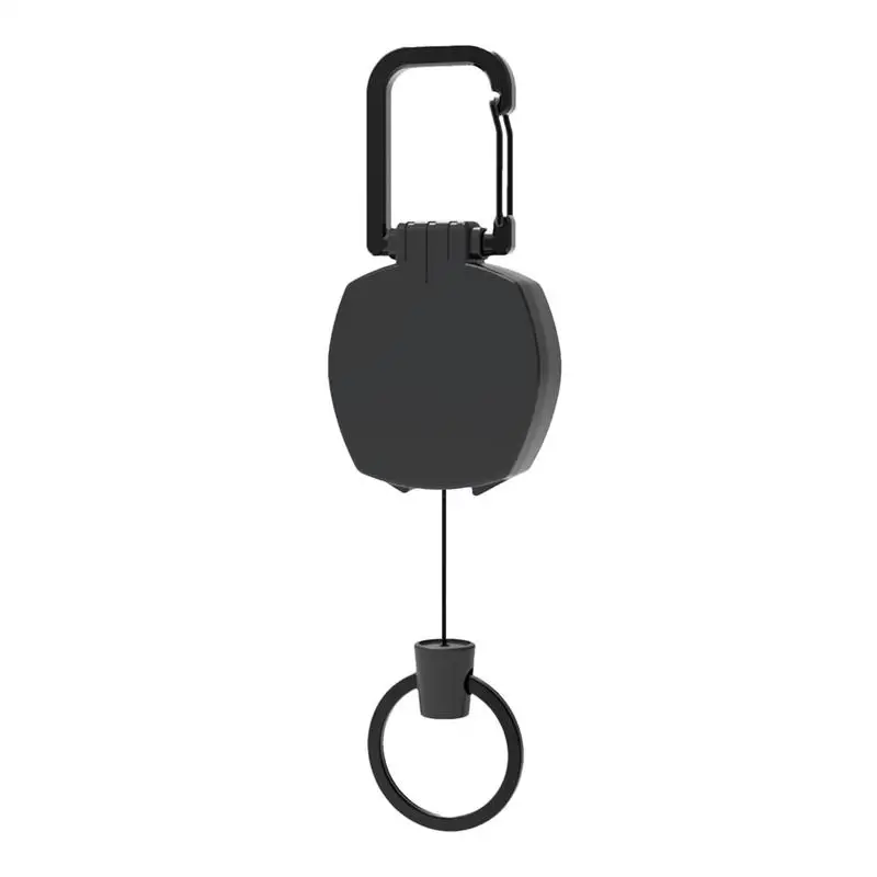 Badge Reels Retractable Heavy Duty Belt Clip Key Ring ID Key Holder With Ring And 24 Inches Nylon Rope For Men And Women