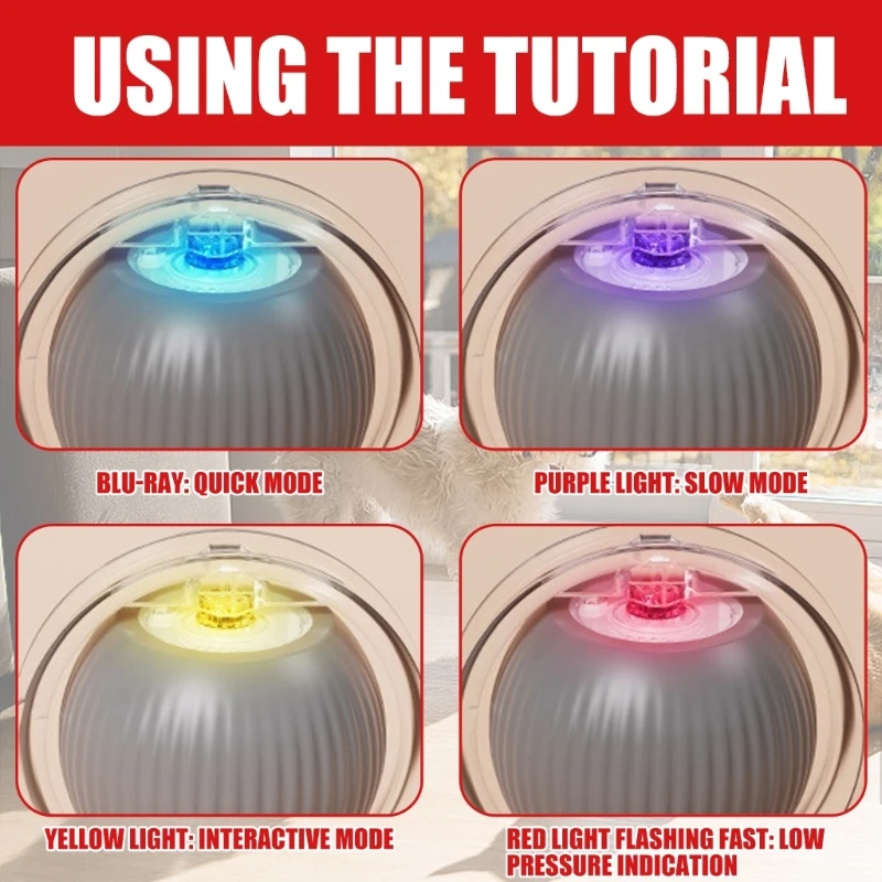 

Rechargeable LED Sphere Toy for Cats Interactive Dog Indoor Exercise Activity Toy