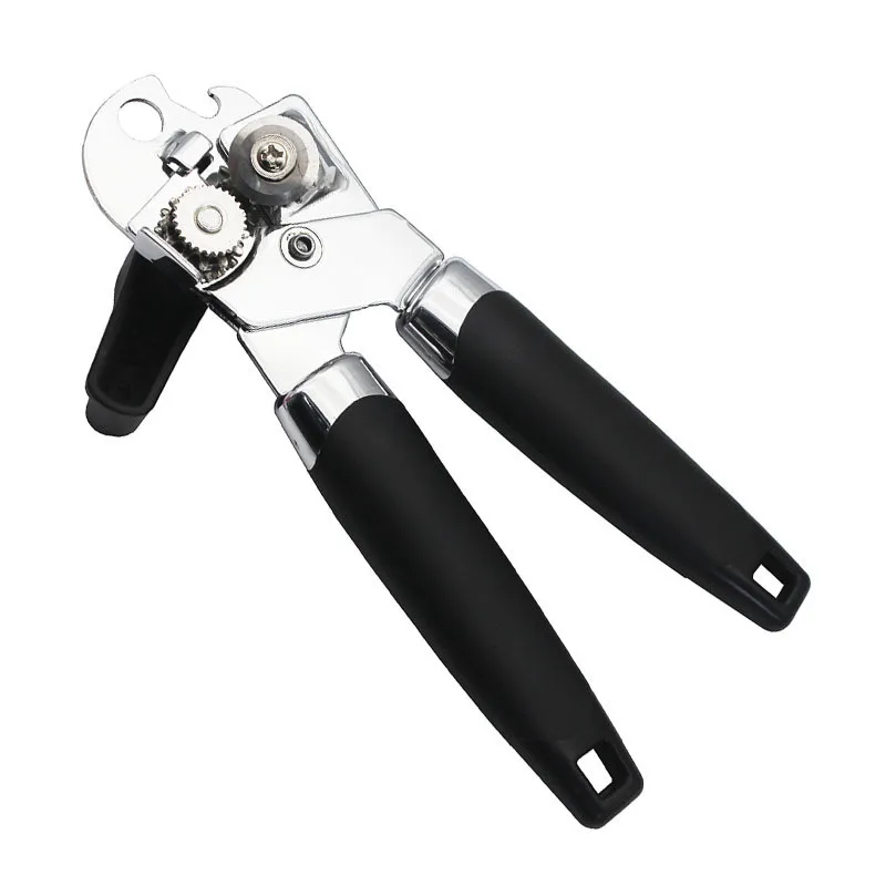 110Pcs Handheld Strong Heavy Duty Can Opener Stainless Steel Ergonomic   Large Turn Knob Anti-slip Hand Grip Kitchen Gadgets