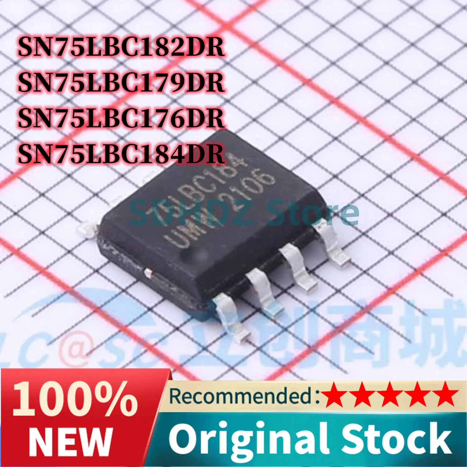 10 Pieces SN75LBC176DR SN75LBC179DR SN75LBC182DR SN75LBC184DR Silkscreen 7LB176 7LB179 7LB182 7LB184 SOP-8 Chip IC New Original