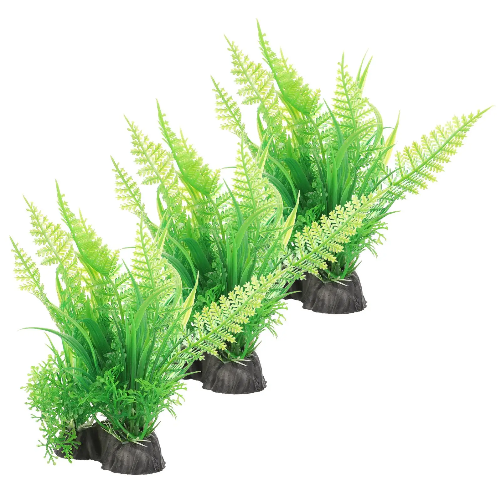 

3 Pcs Fake Plants Colored Figurines for Fish Tank Decorations Simulated Aquatic Plastic Aquarium naments Tall Water Grass Betta
