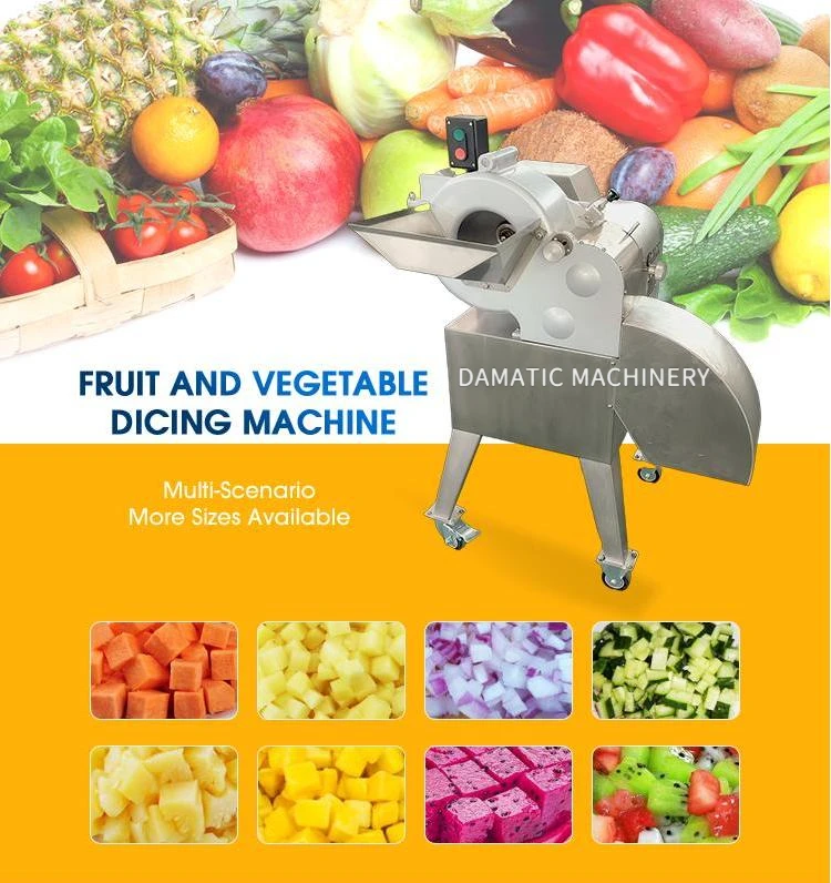 Máquina de corte automática CHD100 para batata vegetal, cenoura, cebola, tomate, coco, manga, cubo