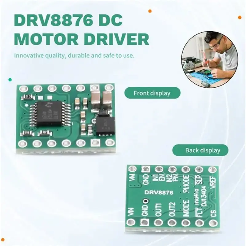 Efficient DC4.5V-37V PWM Speed Control Board For Single Brushed DC Motor Driver Carrier Module- DRV8876
