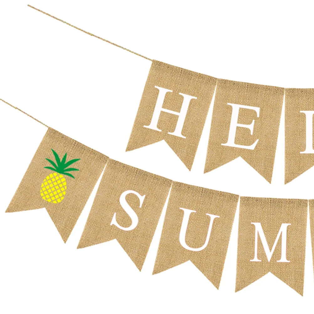 

Party Burlap Banner Supplies Hawaii Party Supplies Garland Decor Flags Hawaii Banner Non-Toxic Reusable
