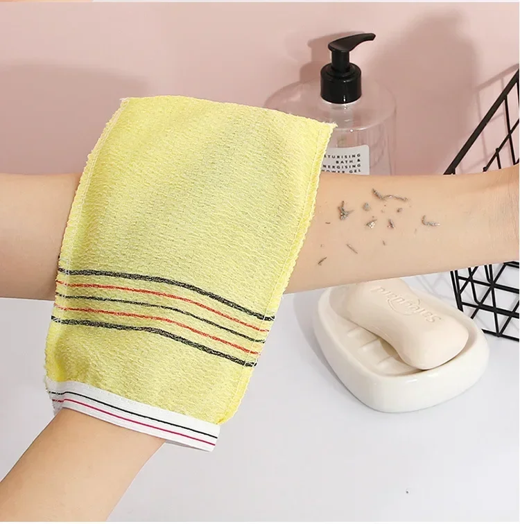 Gant de gIslande à fréquence de frottement pour la douche, gant de bain pour éplucher les livres de corps exextensibles, gants de peau, brosse Linge, serviette de bain, fournitures de livres, 1PC