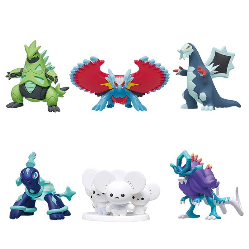 

New Pokémon Tomy Toy Figure Iron Thorns Roaring Moon Walking Wake Maushold Terapagos Baxcalibur Original PVC Action Toys