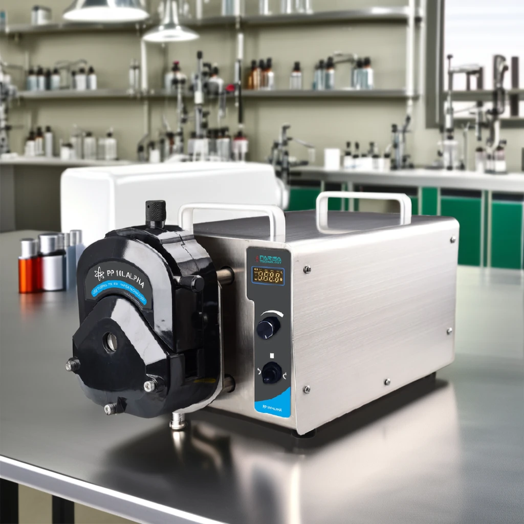 Parisa PP 500 Alpha Single Head Peristaltic Pump Stainless Steel Impeller 600 RPM 12 LPM Flow Adjustable Speed LED Display 5 Mtr