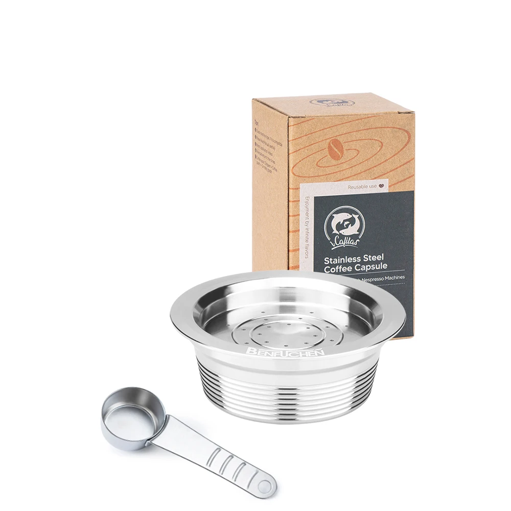 liquido base con nicotina 4 For lavazza a modo mio Machine Reusable Coffee capsule with Aluminum  sticker foil Stainless Steel Refillable Coffee pod main image 0