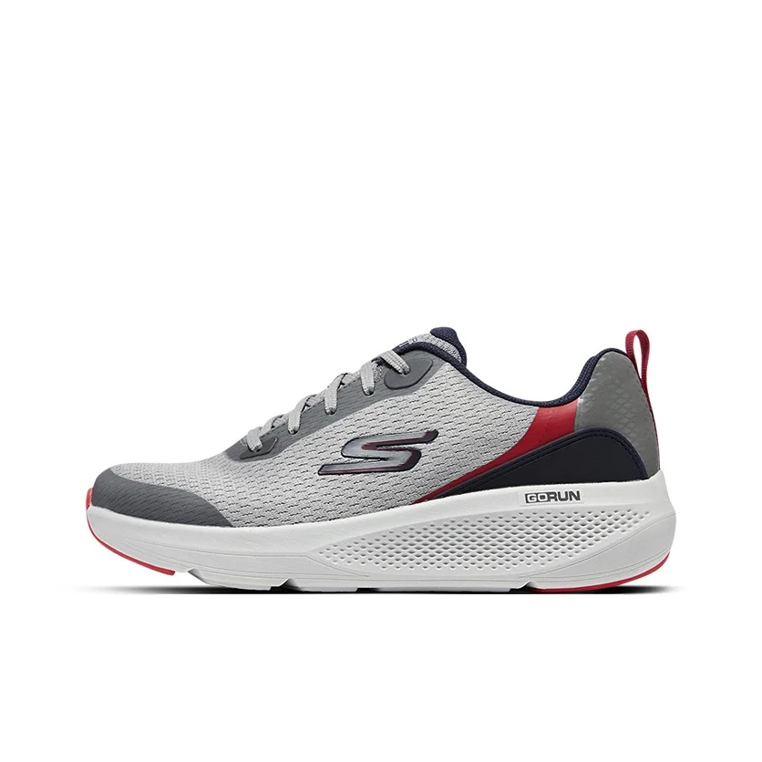 Skechers GO RUN Elevate Running Shoes Men's Low Top Gray/Red 220189-GYNV
