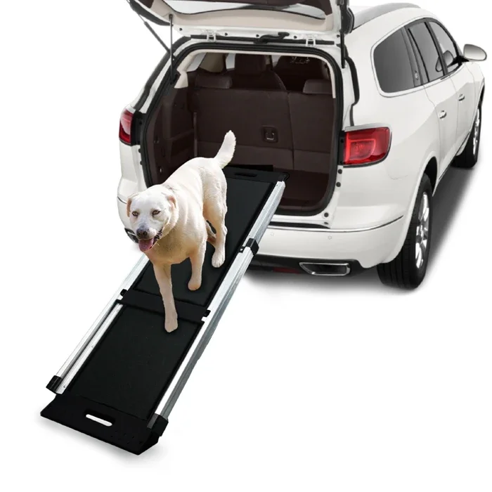 Accessories Non Slip Folding Dog Ramp Deluxe Telescoping Adjustable Fold Pet Ramp For Car