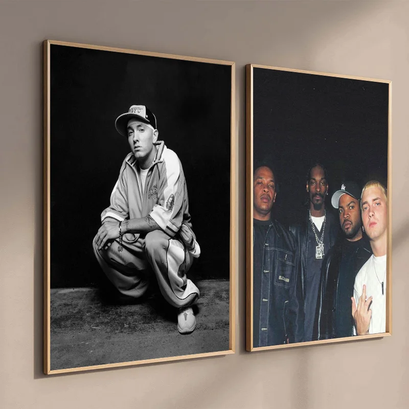 Eminem Posters 8 Mile Poster Hip Hop Rapper Singer Eminem Poster Canvas Painting Home Decor Wall Art For Living Room Bedroom