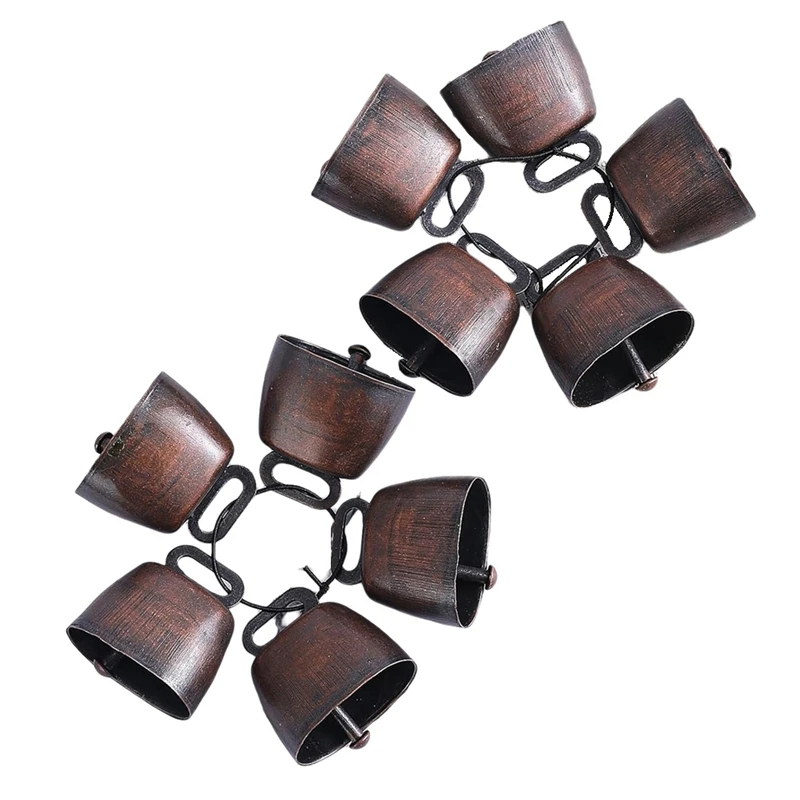 

10PCS Cow Horse Sheep Grazing Copper Bells, Cattle Farm Animal Copper Loud Bronze Bell Small Brass Bells