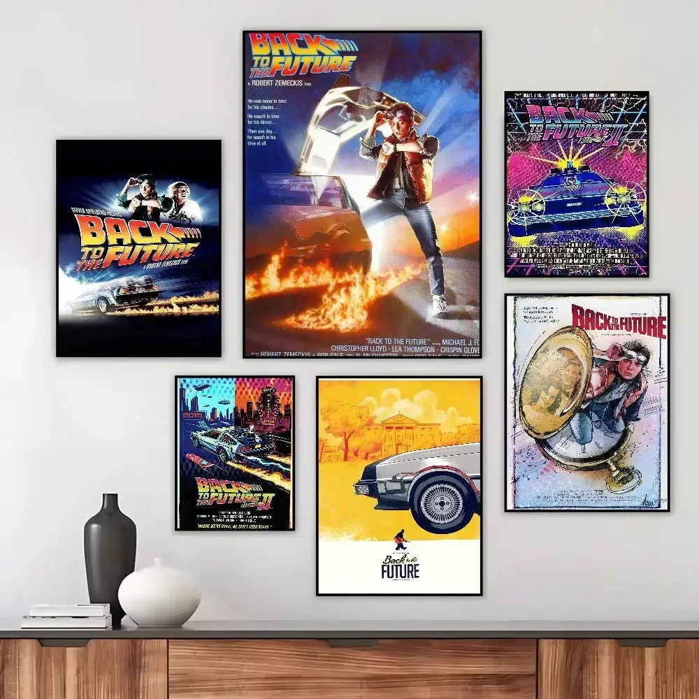Movie Back To The Future Trilogy poster art HD canvas advanced aesthetic Printing Paper Wall Art for Living Room Home Decor