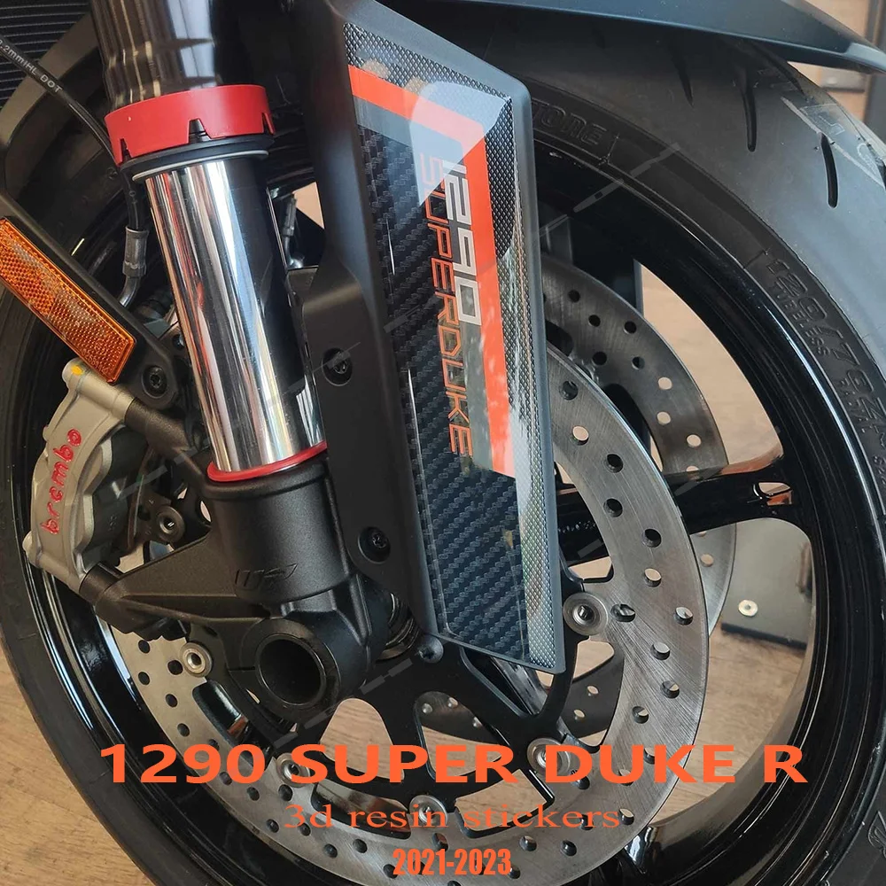 Front Fork Fender Protection Sticker Kit for KTM 1290 Super Duke R 2020-2022 3D Epoxy Resin Sticker