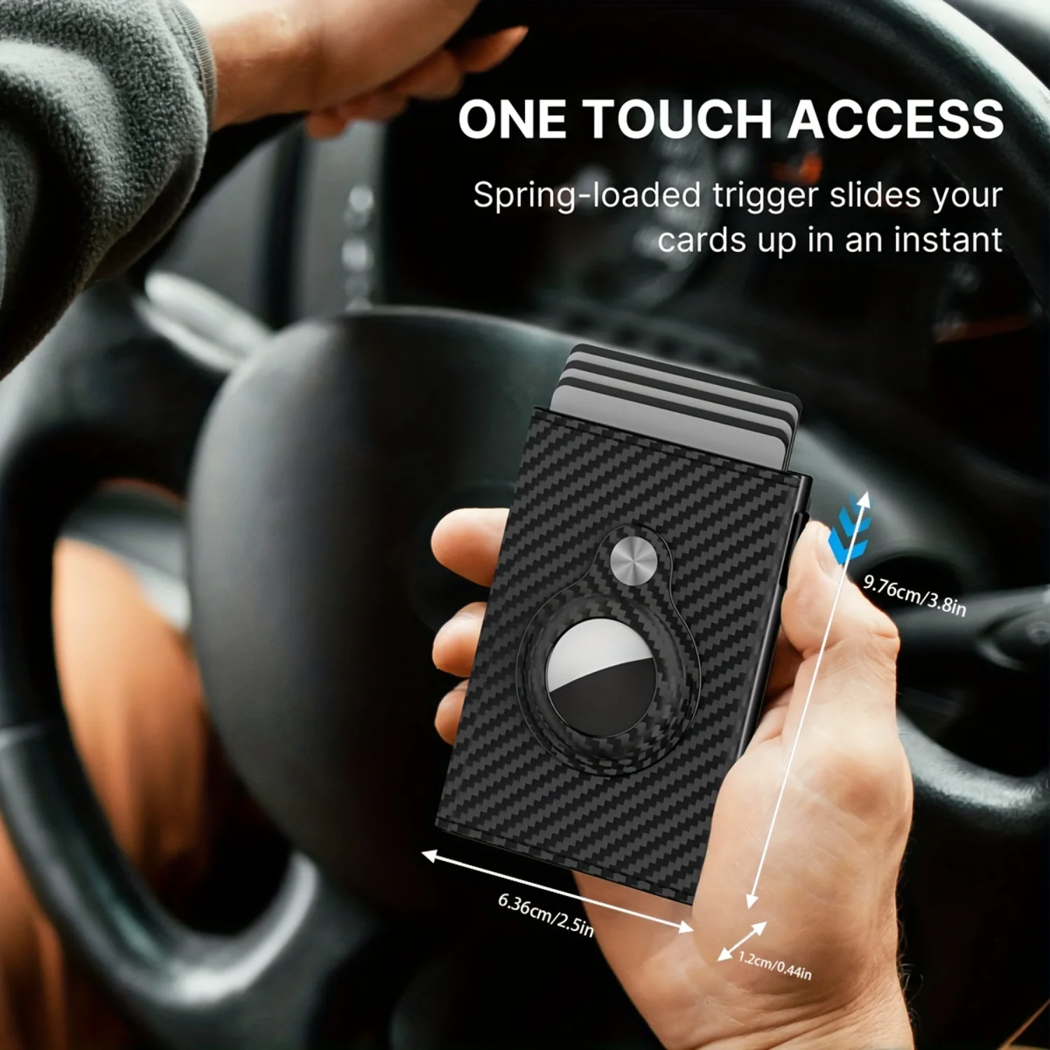 Anti-theft RFID Blocking Automatic Aluminum Alloy Credit Card Holder Money Clip Minimalist Wallet - Secure and Stylish Design, P