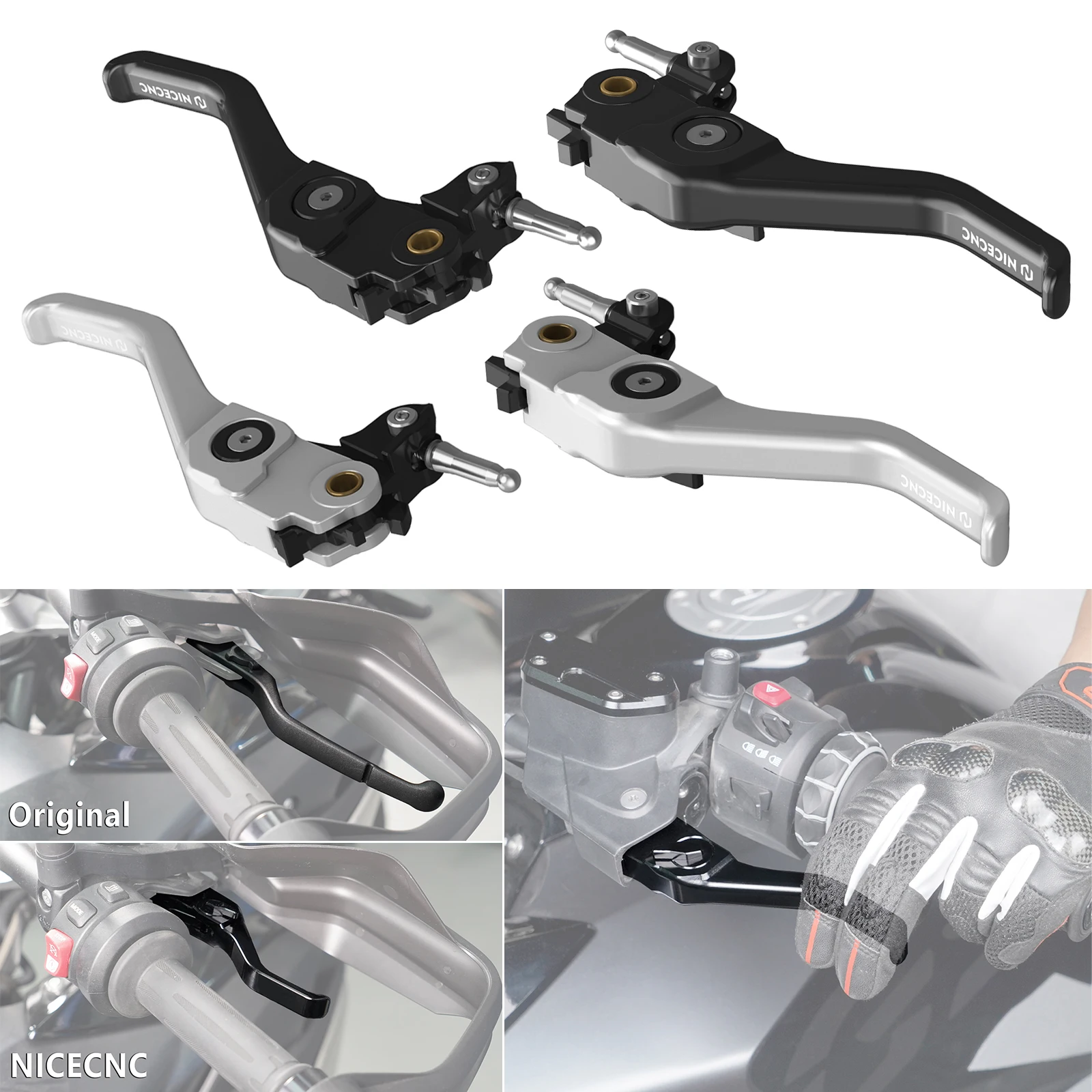 

Motorcycle Shorty Clutch Brake Lever for BMW R1250GS Adventure R1250 R RS RT 2018-2024 R1200GS 2013-2018 R1250GS 2018-2023