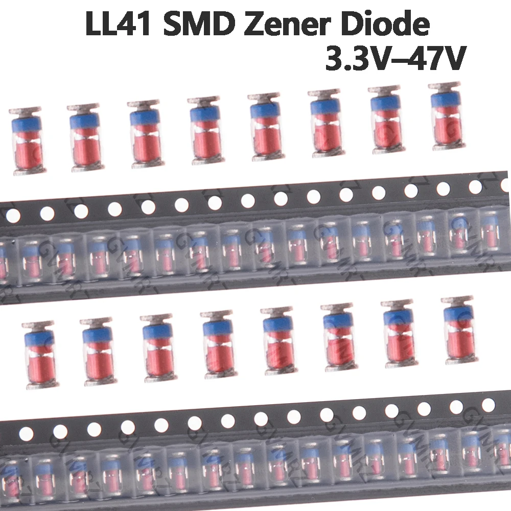 20pcs LL41 SMD Zener Diode ZM47 Series 3.3V–47V Assorted Voltage Surface Mount Electronic Component 9.1V 10V 11V 12V 15V 16V 18V