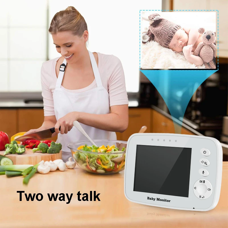 3.2 pouces sans fil longue Distance température minuterie d'alimentation berceuse Babysitter bébé moniteur nounou Cam interphone VOX bébé caméra