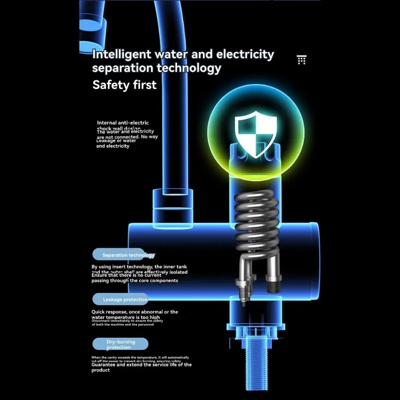 【today-only】household-digital-display-faucet-rotatable-bathroom-kitchen-heating-instant-hot-water-side-water-inlet-eu-plug