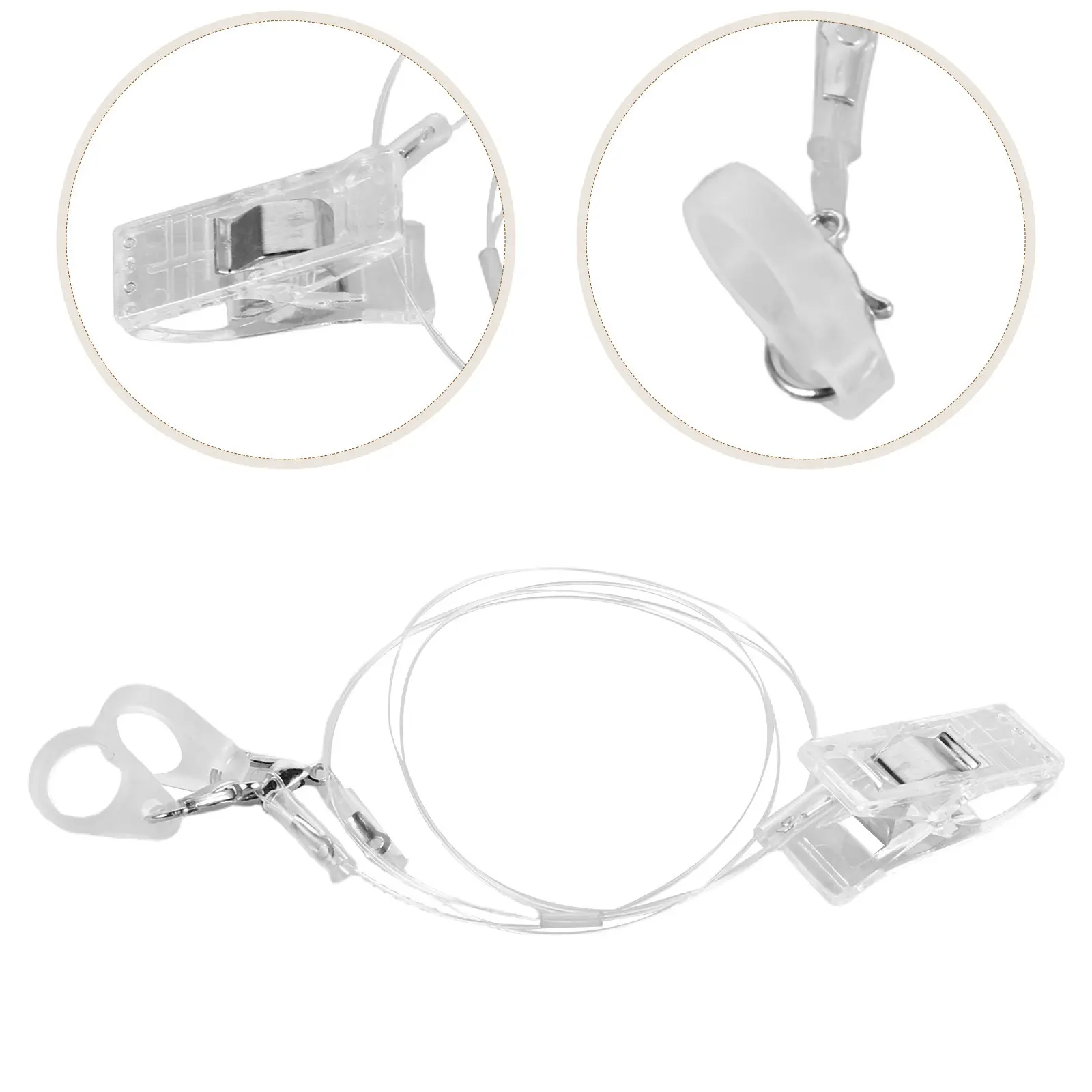 Hearing Aid Anti Loss Cord Clear Bte Hearing Aid Clip Holder Double Ear Safety Tether Lanyard for Adults Seniors Secure Fit