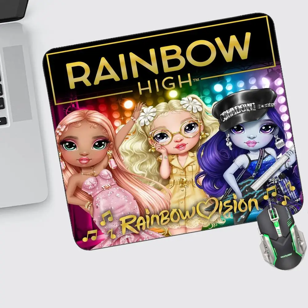 

Rainbow High Mouse Pad Small Gaming Accessories Keyboard Computer Offices Desk Mat Pc Gamer Non-slip Rubber Mousepad